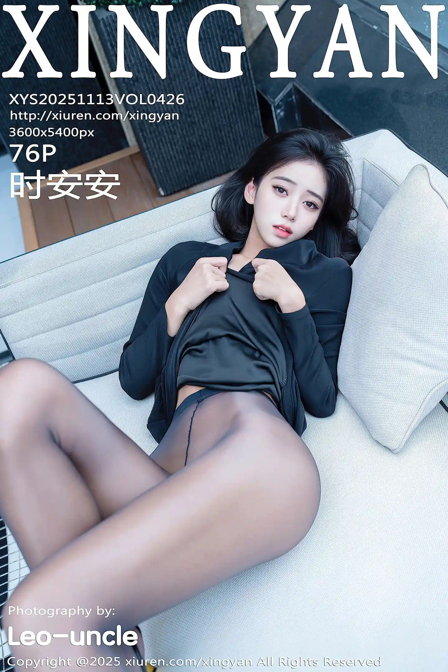 [XINGYAN星颜社]VOL.426_模特时安安性感黑色连衣裙配超薄无内黑丝秀柔美身姿诱惑写真76P-秀人网 - XiuRen.Pro